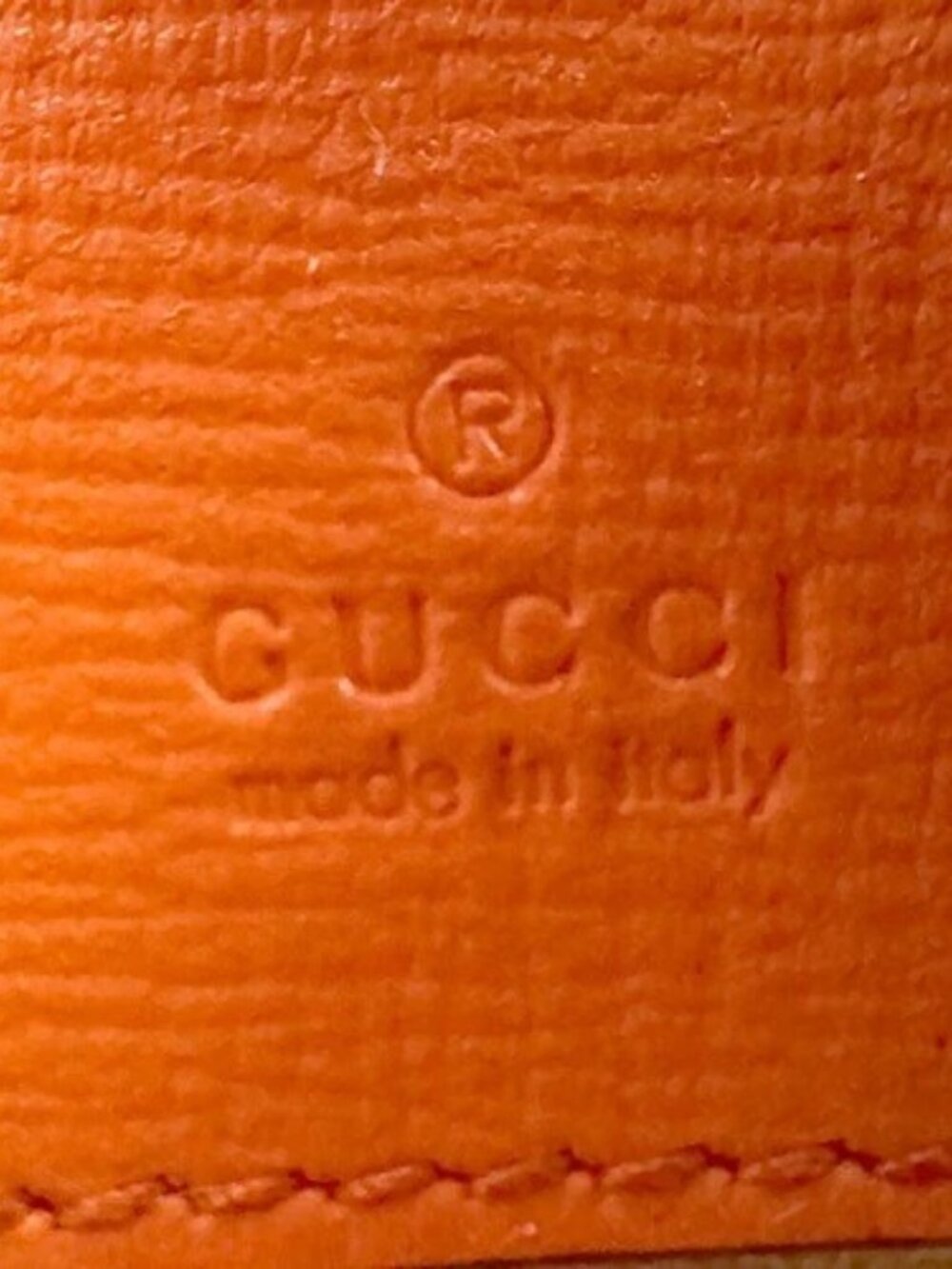 Auth GUCCI Horsebit 1995 Shoulder Bag Orange Leather - z9027 - Picture 12 of 13